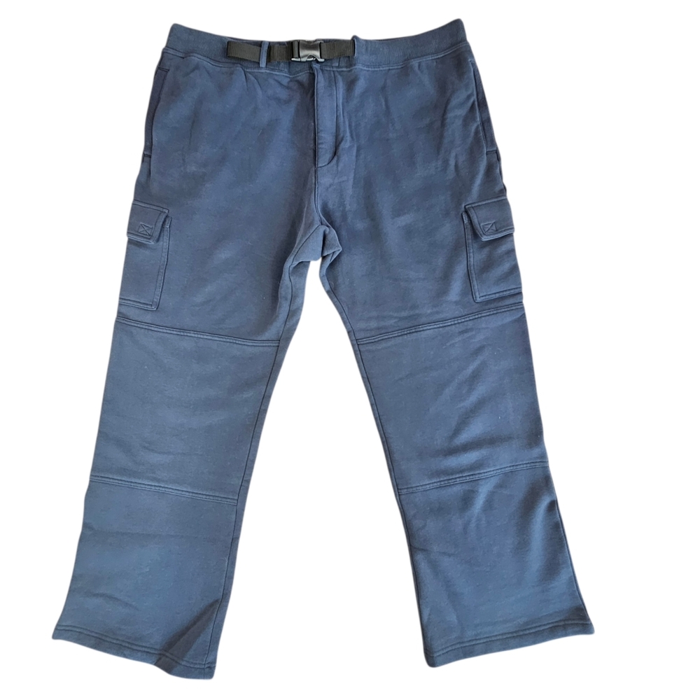 Duluth Trading Co Souped-Up Men's Blue Fleece Lined Cargo Sweatpants - New
